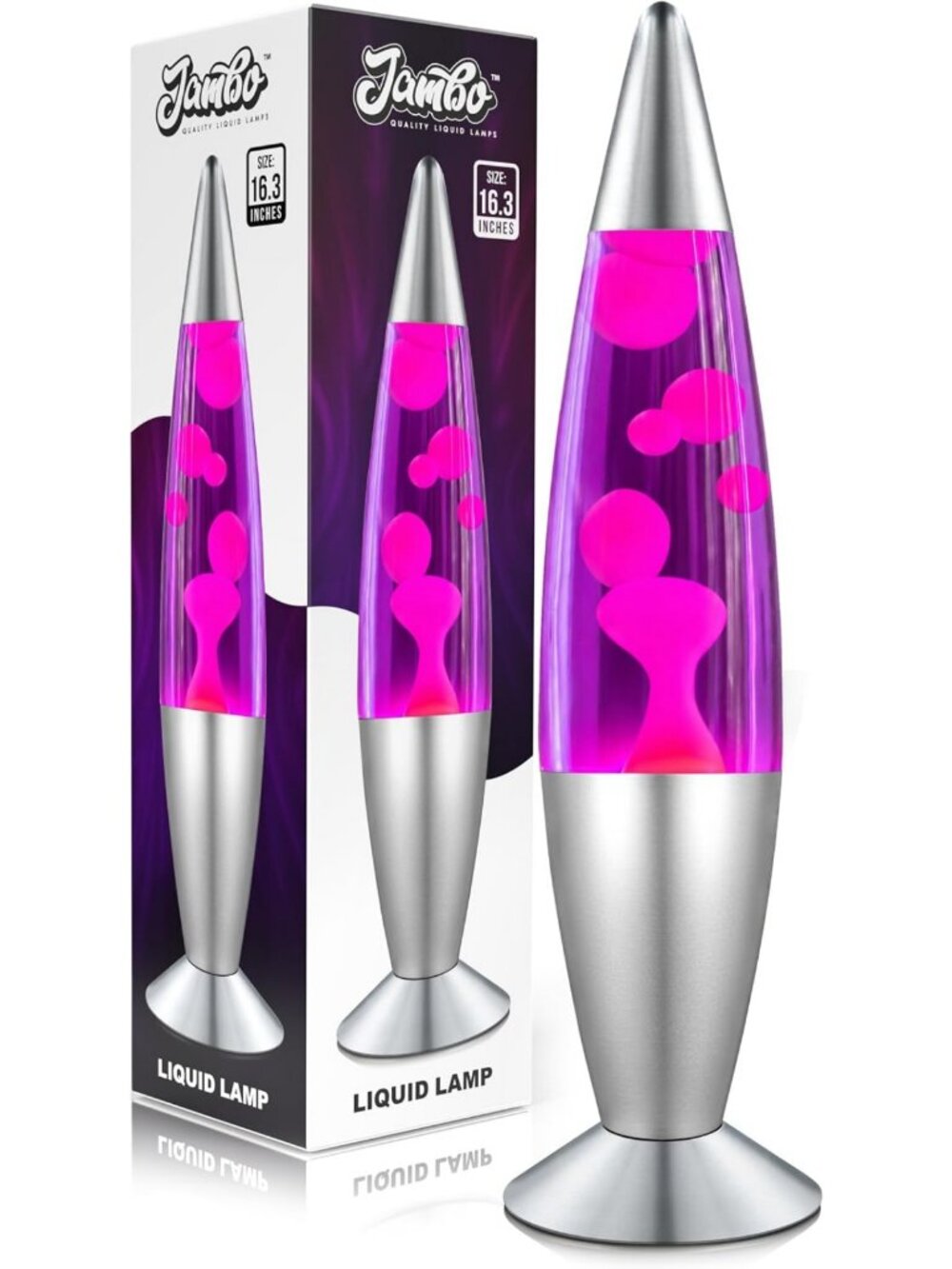 16" Purple & Pink Liquid Motion Lamp - Relaxing Night Light for Home Decor